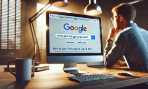 how to get on first page of google search david aziz